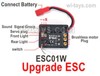 UDI RC 1603 Parts-Upgrade Brushless ESC + Receiver together-ESC01W-For the Brushless system.. UDI 1603 1/16 Rally Car Accessories..